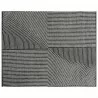 Sunpan Serene Hand-Woven Rug - Black/White 5' X 8' / 8' X 10' / 9' X 12' - Top Angle - Sunpan Serene Hand-Woven Rug - Black/White 5' X 8' / 8' X 10' / 9' X 12' - Top Angle