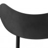 Sunpan Gibbons Dining Chair in Black - Bravo Portabella - Closeup Top Angle