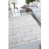 Whiteline Modern Living Linda Decorative Acrylic Rug - Top Angled Lifestyle View