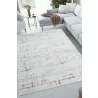 Whiteline Modern Living Linda Decorative Acrylic Rug - Top Angled Lifestyle View - Whiteline Modern Living Linda Decorative Acrylic Rug - Top Angled Lifestyle View