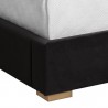 Sunpan Mabel Bed King in Abbington Charred Brown / Antonio Porcelain - Base Angle