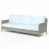 Manhattan Sofa in Canvas Skyline w/ Self Welt - Front Side Angle - Manhattan Sofa in Canvas Skyline w/ Self Welt - Front Side Angle