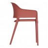 Moe's Home Collection FARO OUTDOOR DINING CHAIR DESERT RED/CHARCOAL GREY - SET OF TWO- Side Angle