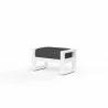 Newport Ottoman in Spectrum Carbon, No Welt - Front Side Angle - Newport Ottoman in Spectrum Carbon, No Welt - Front Side Angle