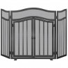 Mr. Bar-B-Q UniFlame® 3 Panel Black Wrought Iron Screen with Doors