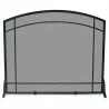 Mr. Bar-B-Q UniFlame® Single Panel Black Wrought Iron Screen with Mission Design - Mr. Bar-B-Q UniFlame® Single Panel Black Wrought Iron Screen with Mission Design