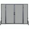 Mr. Bar-B-Q UniFlame® Single Panel Black Wrought Iron Screen with Doors, Small - Mr. Bar-B-Q UniFlame® Single Panel Black Wrought Iron Screen with Doors, Small