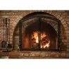 Mr. Bar-B-Q UniFlame® Single Panel Black Wrought Iron Screen with Doors, Medium - Mr. Bar-B-Q UniFlame® Single Panel Black Wrought Iron Screen with Doors, Medium