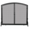 Mr. Bar-B-Q UniFlame® Single Panel Black Wrought Iron Screen with Doors, Large
