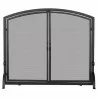 Mr. Bar-B-Q UniFlame® Single Panel Black Wrought Iron Screen with Doors, Large - Mr. Bar-B-Q UniFlame® Single Panel Black Wrought Iron Screen with Doors, Large