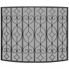 Mr. Bar-B-Q UniFlame® Single Panel Black Wrought Iron Curved Ornate Screen