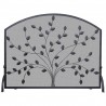 Mr. Bar-B-Q UniFlame® Single Panel Black Wrought Iron Screen with Leaf Design