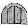 Mr. Bar-B-Q UniFlame® Single Panel Black Wrought Iron Arch Top with Doors - Mr. Bar-B-Q UniFlame® Single Panel Black Wrought Iron Arch Top with Doors