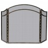 Mr. Bar-B-Q UniFlame® 3 Fold Antique Rust Finish Wrought Iron Screen with Arch Top