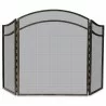 Mr. Bar-B-Q UniFlame® 3 Fold Antique Rust Finish Wrought Iron Screen with Arch Top - Mr. Bar-B-Q UniFlame® 3 Fold Antique Rust Finish Wrought Iron Screen with Arch Top