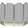 Mr. Bar-B-Q UniFlame® 4 Fold Polished Brass Finish Screen with Decorative Filigree - Mr. Bar-B-Q UniFlame® 4 Fold Polished Brass Finish Screen with Decorative Filigree