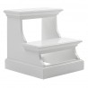 Nova Solo Halifax Bed Step Stool - White - Front Side Angle