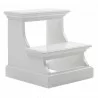Nova Solo Halifax Bed Step Stool - White - Front Side Angle - Nova Solo Halifax Bed Step Stool - White - Front Side Angle
