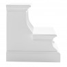 Nova Solo Halifax Bed Step Stool - White - Side Angle