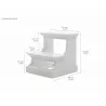 Nova Solo Halifax Bed Step Stool - White - Dimension - Nova Solo Halifax Bed Step Stool - White - Dimension