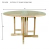 Anderson Teak 47" Round Butterfly Folding Table-dimension - Anderson Teak 47" Round Butterfly Folding Table-dimension