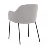 Sunpan Hensley Dining Armchair in Mina Warm Grey - Back Side Angle
