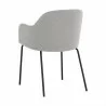 Sunpan Hensley Dining Armchair in Mina Warm Grey - Back Side Angle - Sunpan Hensley Dining Armchair in Mina Warm Grey - Back Side Angle