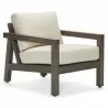 Woodard Sierra Lounge Chair in Dark Grey - Angled - Woodard Sierra Lounge Chair in Dark Grey - Angled