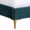 Sunpan Elizio Bed in Queen / King - Danny Teal - Base Angle