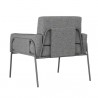 Sunpan Granada Lounge Chair Dark Grey - Copacabana Grey - Back Side Angle