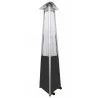 AZ Patio Heaters Commercial Glass Tube Patio Heater in Hammered Silver - Front Side Angle - AZ Patio Heaters Commercial Glass Tube Patio Heater in Hammered Silver - Front Side Angle
