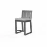 Redondo Barstool in Cast Silver, No Welt - Front Side Angle - Redondo Barstool in Cast Silver, No Welt - Front Side Angle