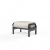 Monterey Ottoman in Frequency Sand w/ Contrast Canvas Java Welt - Front Side Angle