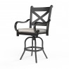 Monterey Barstool in Frequency Sand w/ Contrast Canvas Java Welt - Front Side Angle