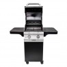 Saber Grills Deluxe Black 2-Burner Gas Grill- Front Open View