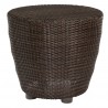 Woodard Saddleback Round Side Table in Coffee