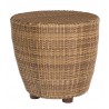 Woodard Saddleback Round Side Table in Mocha