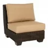 Woodard Saddleback Armless Sectional Unit in Coffee - Woodard Saddleback Armless Sectional Unit in Coffee