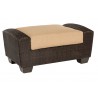 Woodard Saddleback Ottoman in Coffee