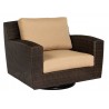 Woodard Saddleback Swivel Lounge Chair in Coffee