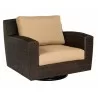 Woodard Saddleback Swivel Lounge Chair in Coffee - Woodard Saddleback Swivel Lounge Chair in Coffee