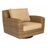 Woodard Saddleback Swivel Lounge Chair in Mocha - Woodard Saddleback Swivel Lounge Chair in Mocha