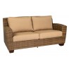 Woodard Saddleback Love Seat in Mocha
