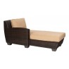 Woodard Saddleback Right Arm Facing Chaise Lounge Sectional in Coffee