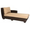 Woodard Saddleback Left Arm Facing Chaise Lounge Sectional in Coffee