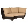 Woodard Saddleback Curved Sectional Unit in Coffee