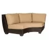 Woodard Saddleback Curved Sectional Unit in Coffee - Woodard Saddleback Curved Sectional Unit in Coffee