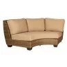 Woodard Saddleback Curved Sectional Unit in Mocha - Woodard Saddleback Curved Sectional Unit in Mocha