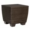 Woodard Saddleback Side Table in Coffee - Woodard Saddleback Side Table in Coffee