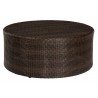 Woodard Saddleback Round Coffee Table in Charcoal Gray